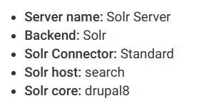 Server solr configuration